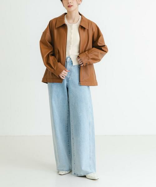 URBAN RESEARCH / アーバンリサーチ レザーブルゾン・ジャケット | レザーライクジップブルゾン | 詳細6