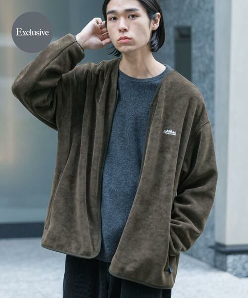 URBAN RESEARCH/アーバンリサーチ 『別注』THOUSAND MILE×URBAN RESEARCH ニットフリースカーディガン カーキ M