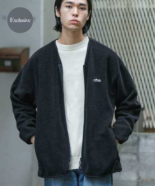 URBAN RESEARCH/アーバンリサーチ 『別注』THOUSAND MILE×URBAN RESEARCH ニットフリースカーディガン ブラック M