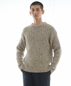 URBAN RESEARCH / アーバンリサーチ ニット・セーター | MIX SLUB PLAIN STITCH CREW-NECK