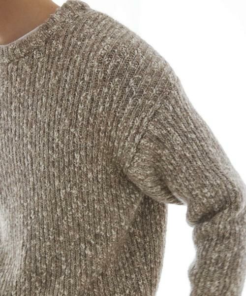 URBAN RESEARCH / アーバンリサーチ ニット・セーター | MIX SLUB PLAIN STITCH CREW-NECK | 詳細6