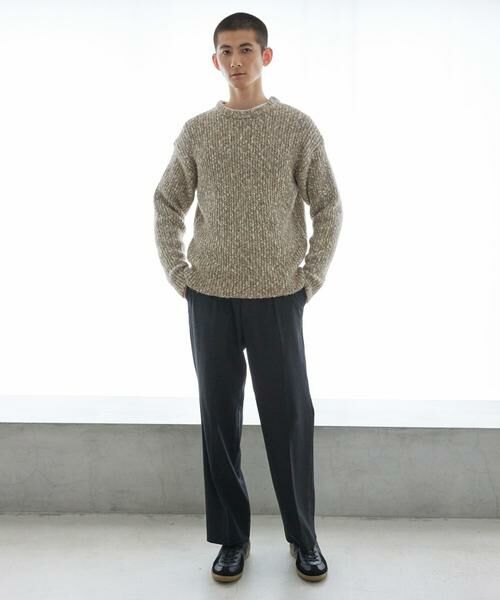 URBAN RESEARCH / アーバンリサーチ ニット・セーター | MIX SLUB PLAIN STITCH CREW-NECK | 詳細8