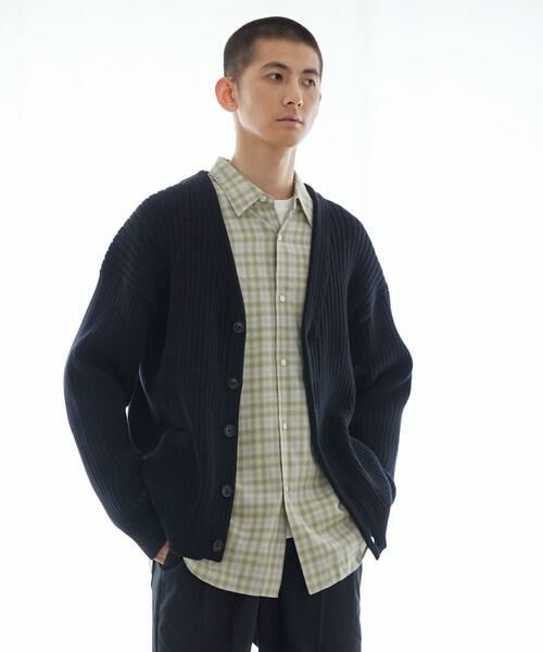 URBAN RESEARCH / アーバンリサーチ カーディガン・ボレロ | new basic COTTON CASHMERE WIDE RIB CARDIGAN | 詳細1