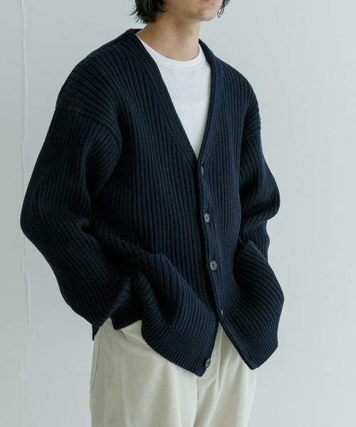 URBAN RESEARCH / アーバンリサーチ カーディガン・ボレロ | new basic COTTON CASHMERE WIDE RIB CARDIGAN | 詳細4