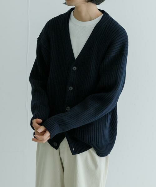 URBAN RESEARCH / アーバンリサーチ カーディガン・ボレロ | new basic COTTON CASHMERE WIDE RIB CARDIGAN | 詳細5