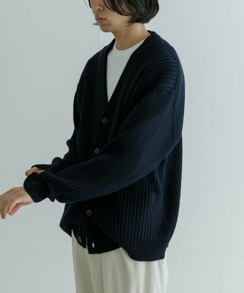 URBAN RESEARCH / アーバンリサーチ カーディガン・ボレロ | new basic COTTON CASHMERE WIDE RIB CARDIGAN | 詳細6
