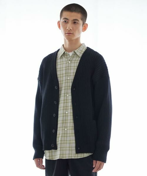 URBAN RESEARCH/アーバンリサーチ new basic COTTON CASHMERE WIDE RIB CARDIGAN ネイビー M URBAN RESEARCH/アーバンリサーチ new basic COTTON CASHMERE WIDE RIB CARDIGAN ネイビー M