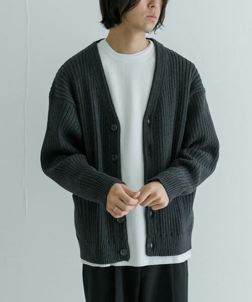 URBAN RESEARCH / アーバンリサーチ カーディガン・ボレロ | new basic COTTON CASHMERE WIDE RIB CARDIGAN | 詳細24