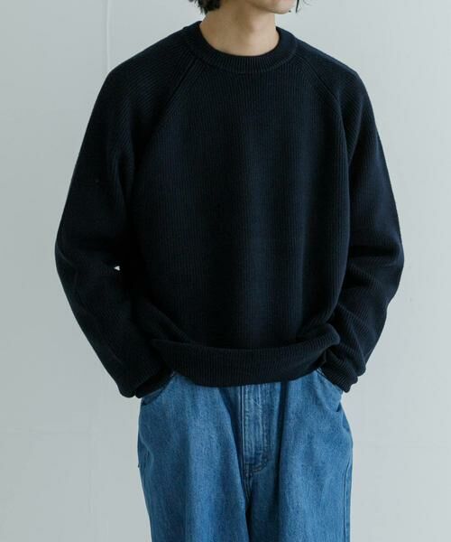 URBAN RESEARCH / アーバンリサーチ ニット・セーター | new basic COTTON CASHMERE 片畦 CREW NECK | 詳細1