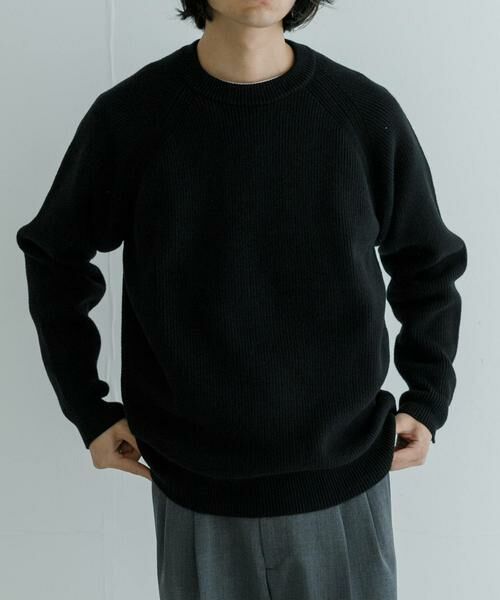 URBAN RESEARCH / アーバンリサーチ ニット・セーター | new basic COTTON CASHMERE 片畦 CREW NECK | 詳細9