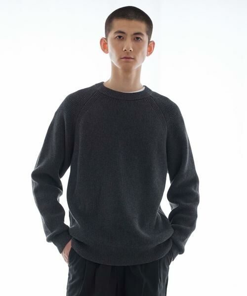 URBAN RESEARCH / アーバンリサーチ ニット・セーター | new basic COTTON CASHMERE 片畦 CREW NECK | 詳細14