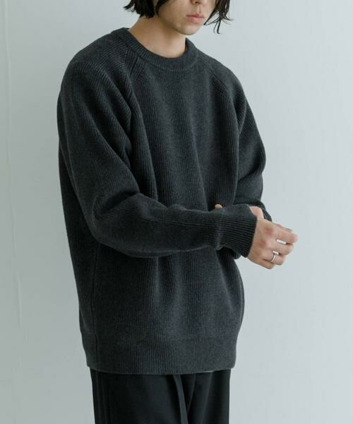 URBAN RESEARCH / アーバンリサーチ ニット・セーター | new basic COTTON CASHMERE 片畦 CREW NECK | 詳細17