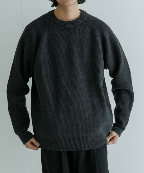 URBAN RESEARCH / アーバンリサーチ ニット・セーター | new basic COTTON CASHMERE 片畦 CREW NECK | 詳細18