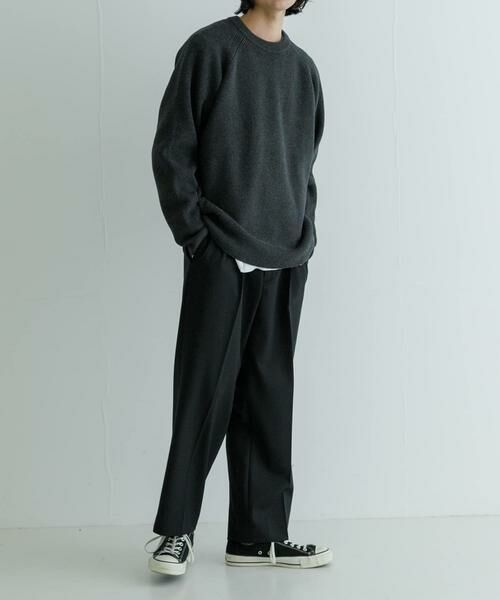 URBAN RESEARCH / アーバンリサーチ ニット・セーター | new basic COTTON CASHMERE 片畦 CREW NECK | 詳細20
