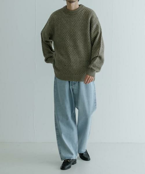 URBAN RESEARCH / アーバンリサーチ ニット・セーター | ウールアクリルメッシュニット | 詳細2