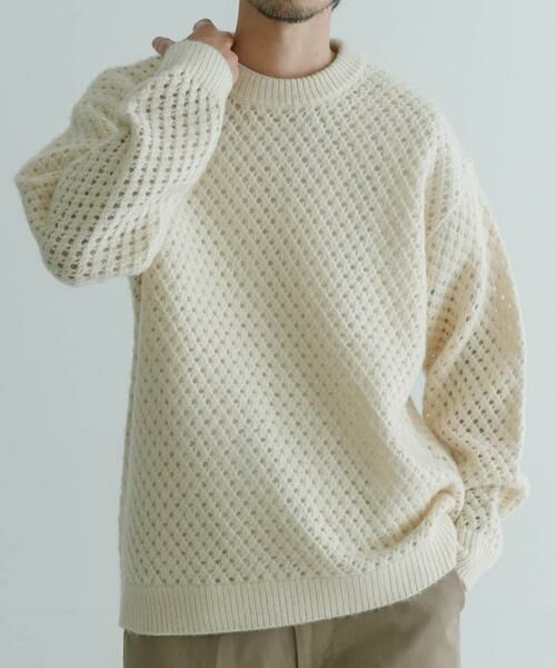 URBAN RESEARCH / アーバンリサーチ ニット・セーター | ウールアクリルメッシュニット | 詳細15