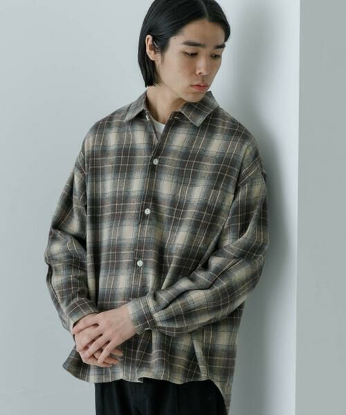 URBAN RESEARCH / アーバンリサーチ シャツ・ブラウス | オンブレーネルシャツ | 詳細1