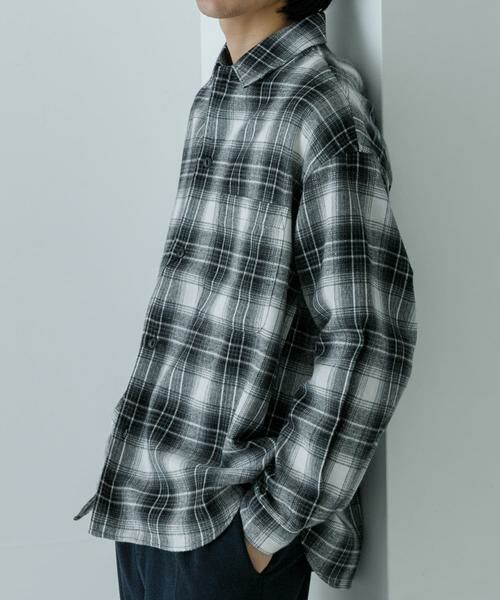 URBAN RESEARCH / アーバンリサーチ シャツ・ブラウス | オンブレーネルシャツ | 詳細15