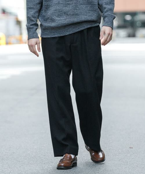 URBAN RESEARCH / アーバンリサーチ その他パンツ | 『MADE IN JAPAN』 new basic ウールフラノビーバーワイドスラックス | 詳細27