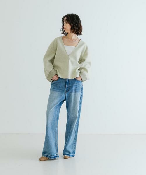 URBAN RESEARCH / アーバンリサーチ Tシャツ | ウールライクVネックトップス | 詳細7