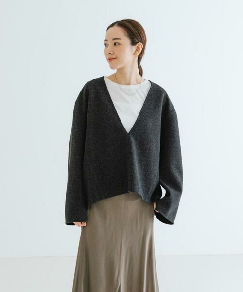 URBAN RESEARCH / アーバンリサーチ Tシャツ | ウールライクVネックトップス | 詳細14