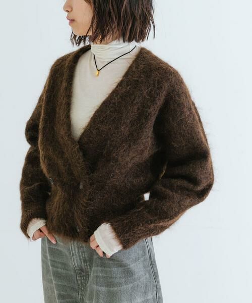 URBAN RESEARCH / アーバンリサーチ カーディガン・ボレロ | アルパカシャギーダブルカーディガン | 詳細1