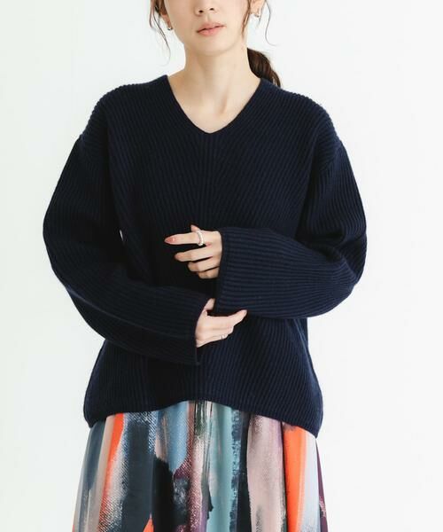 URBAN RESEARCH / アーバンリサーチ ニット・セーター | HAMILTON WOOL 畦Vネックニット | 詳細1