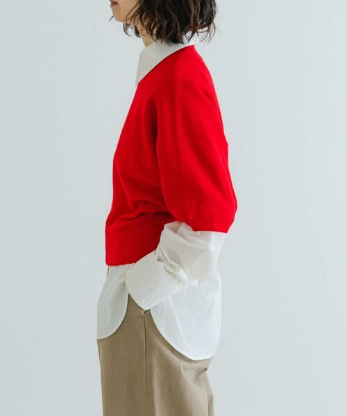 URBAN RESEARCH / アーバンリサーチ ニット・セーター | ウールハーフスリーブドルマンニット | 詳細2