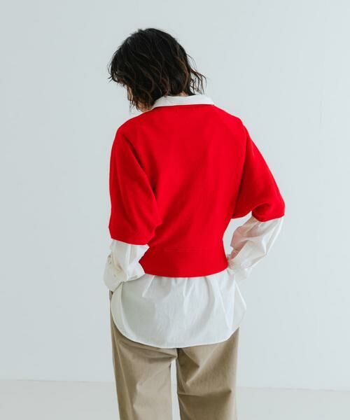 URBAN RESEARCH / アーバンリサーチ ニット・セーター | ウールハーフスリーブドルマンニット | 詳細3