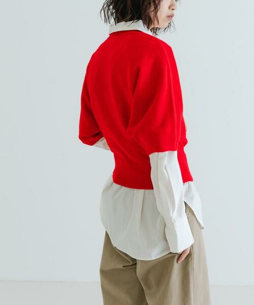 URBAN RESEARCH / アーバンリサーチ ニット・セーター | ウールハーフスリーブドルマンニット | 詳細4