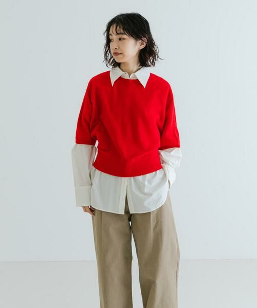 URBAN RESEARCH / アーバンリサーチ ニット・セーター | ウールハーフスリーブドルマンニット | 詳細5