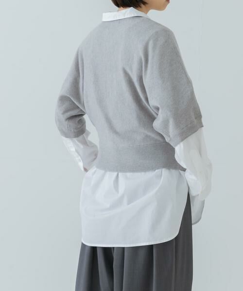 URBAN RESEARCH / アーバンリサーチ ニット・セーター | ウールハーフスリーブドルマンニット | 詳細15
