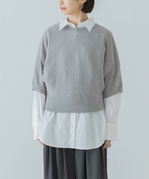 URBAN RESEARCH / アーバンリサーチ ニット・セーター | ウールハーフスリーブドルマンニット | 詳細18