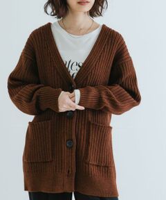 URBAN RESEARCH / アーバンリサーチ カーディガン・ボレロ | ウールワイドリブVネックカーディガン