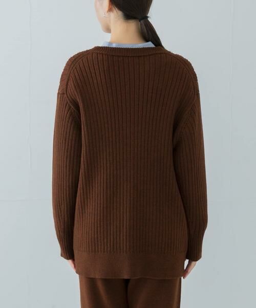 URBAN RESEARCH / アーバンリサーチ カーディガン・ボレロ | ウールワイドリブVネックカーディガン | 詳細10