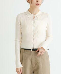URBAN RESEARCH / アーバンリサーチ カーディガン・ボレロ | シャツカラーリブニットカーディガン
