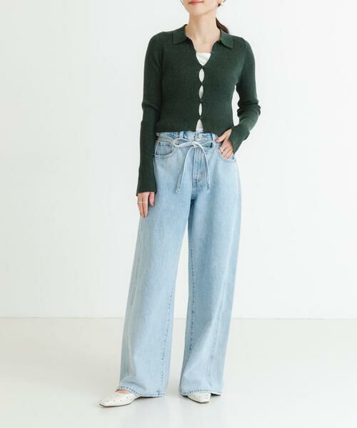 URBAN RESEARCH / アーバンリサーチ カーディガン・ボレロ | シャツカラーリブニットカーディガン | 詳細6