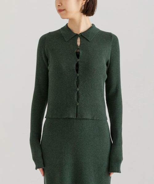 URBAN RESEARCH / アーバンリサーチ カーディガン・ボレロ | シャツカラーリブニットカーディガン | 詳細8