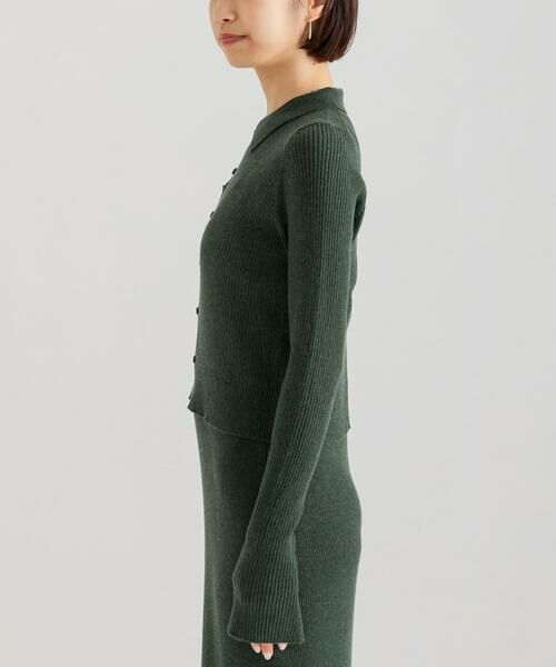 URBAN RESEARCH / アーバンリサーチ カーディガン・ボレロ | シャツカラーリブニットカーディガン | 詳細9