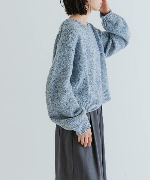 URBAN RESEARCH / アーバンリサーチ ニット・セーター | 『WEB限定』カラーメランジエアリークルーネックニット | 詳細5