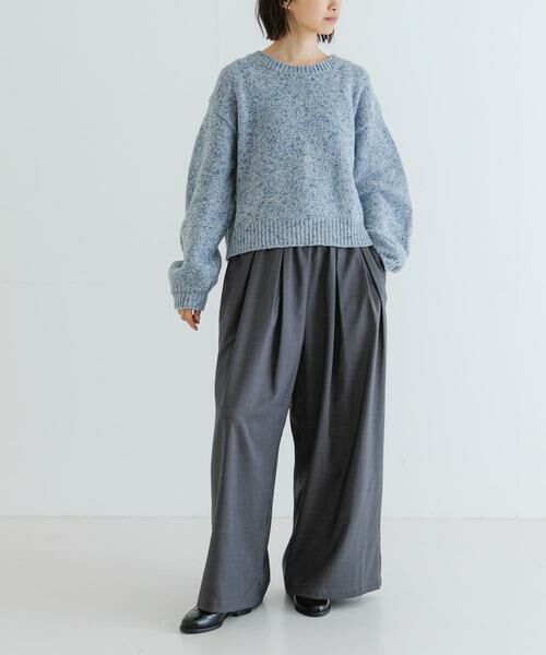 URBAN RESEARCH / アーバンリサーチ ニット・セーター | 『WEB限定』カラーメランジエアリークルーネックニット | 詳細6