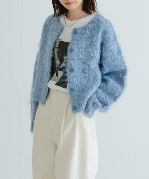 URBAN RESEARCH / アーバンリサーチ カーディガン・ボレロ | カラーシャギーニットカーディガン | 詳細2