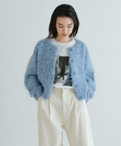URBAN RESEARCH / アーバンリサーチ カーディガン・ボレロ | カラーシャギーニットカーディガン | 詳細3