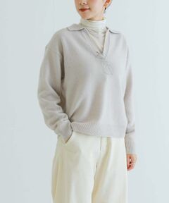 URBAN RESEARCH / アーバンリサーチ ニット・セーター | カシミヤ混強縮キーネックニットプルオーバー