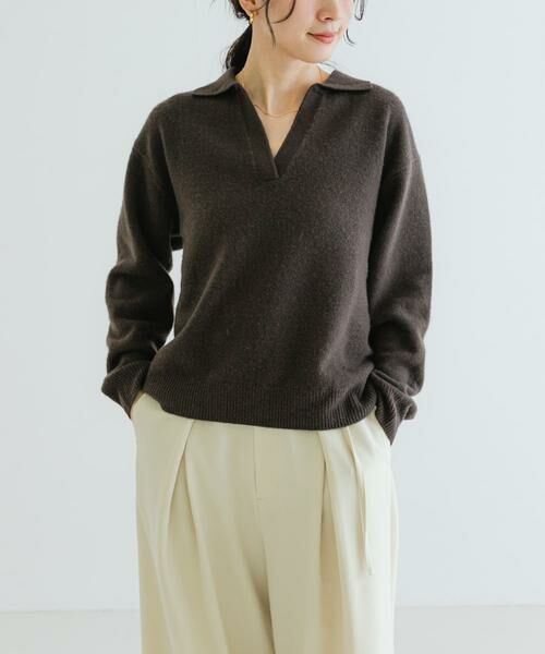 URBAN RESEARCH / アーバンリサーチ ニット・セーター | カシミヤ混強縮キーネックニットプルオーバー | 詳細2