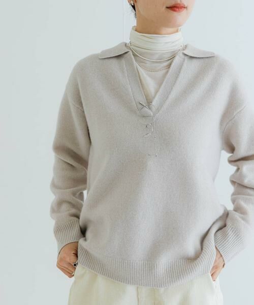 URBAN RESEARCH / アーバンリサーチ ニット・セーター | カシミヤ混強縮キーネックニットプルオーバー | 詳細11