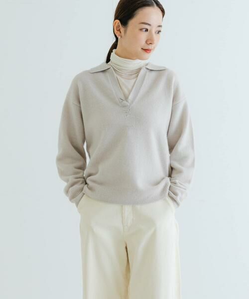 URBAN RESEARCH / アーバンリサーチ ニット・セーター | カシミヤ混強縮キーネックニットプルオーバー | 詳細15
