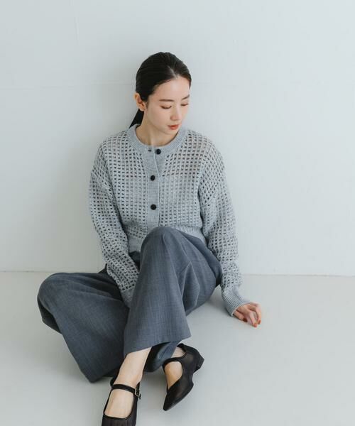 URBAN RESEARCH / アーバンリサーチ カーディガン・ボレロ | スパンコールメッシュニットカーディガン | 詳細13