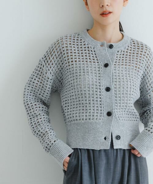 URBAN RESEARCH / アーバンリサーチ カーディガン・ボレロ | スパンコールメッシュニットカーディガン | 詳細14