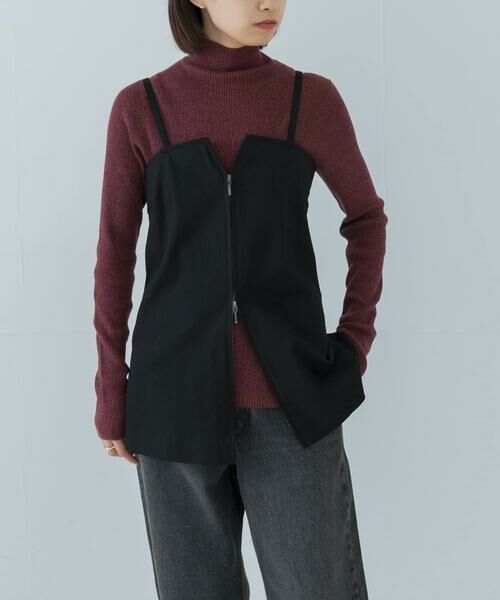 URBAN RESEARCH/アーバンリサーチ 2wayジップビスチェ ブラック FREE